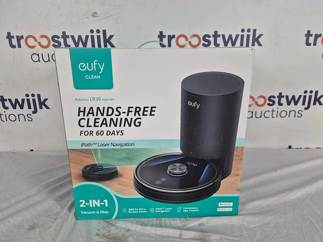 Eufy robovac lr30 hybrid+ robotstofzuiger en dweil met cleaning station, ipath laser navigation, 3000pa-zuigkracht - afbeelding 2 van  2
