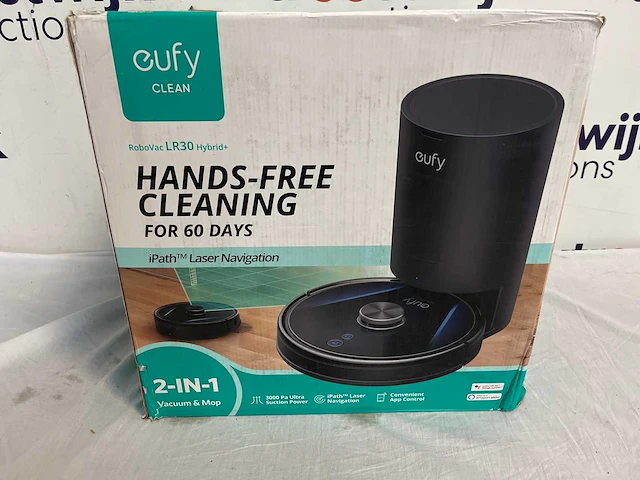 Eufy robovac lr30 hybrid+ robotstofzuiger en dweil met cleaning station, ipath laser navigation, 3000pa-zuigkracht - afbeelding 2 van  2