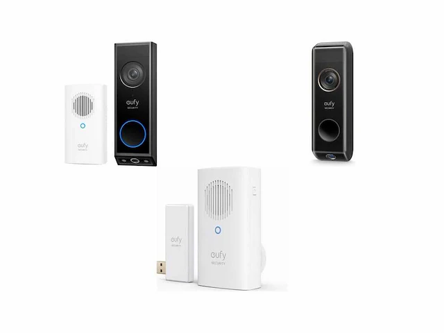 Eufy security e340 video deurbel met chime – video doorbell + eufy security video deurbel dual 2 pro – video doorbell - afbeelding 1 van  2