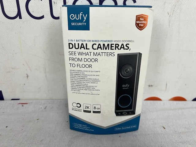Eufy video deurbel e340 2 camera's zwart - afbeelding 2 van  2