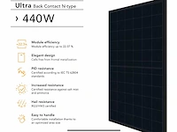 Eurener 440 wp full black ibc technology zonnepaneel (12x) - afbeelding 3 van  5