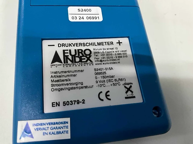 Euro index s2401 gasdruk meters (3x) - afbeelding 5 van  6
