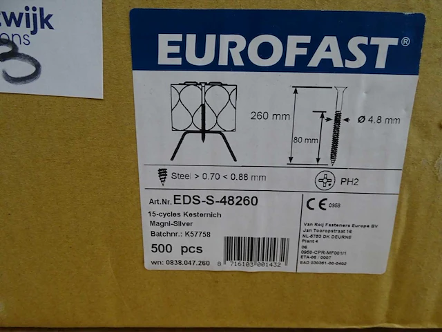 Eurofast - dakschroef (16x) - afbeelding 2 van  2