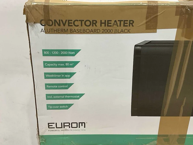 Eurom alutherm baseboard 2000 black - afbeelding 5 van  5