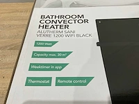 Eurom alutherm sani verre 1200 wifi black badkamer warmte paneel - afbeelding 3 van  7
