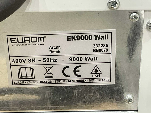 Eurom ek9000 wall heater - afbeelding 8 van  8