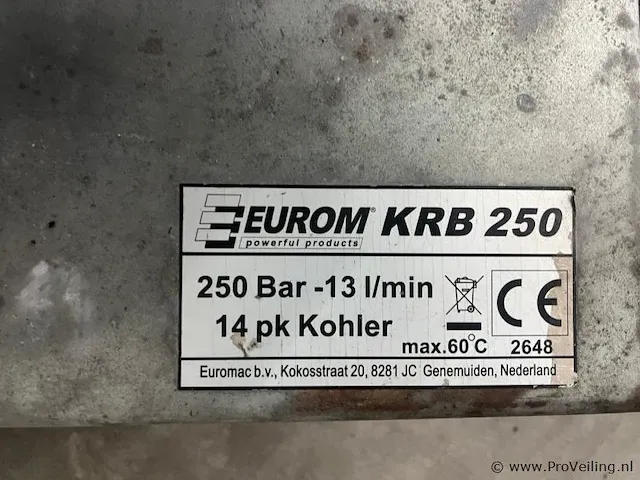 Eurom krb 250 hogedrukreiniger - afbeelding 3 van  3