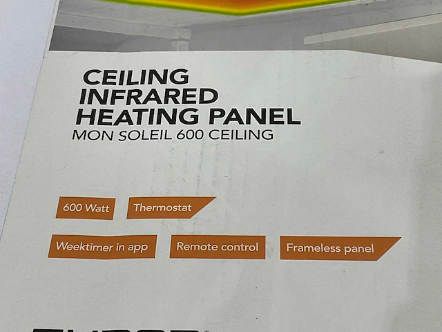 Eurom mon soleil 600 infrarood plafond paneel - afbeelding 6 van  7