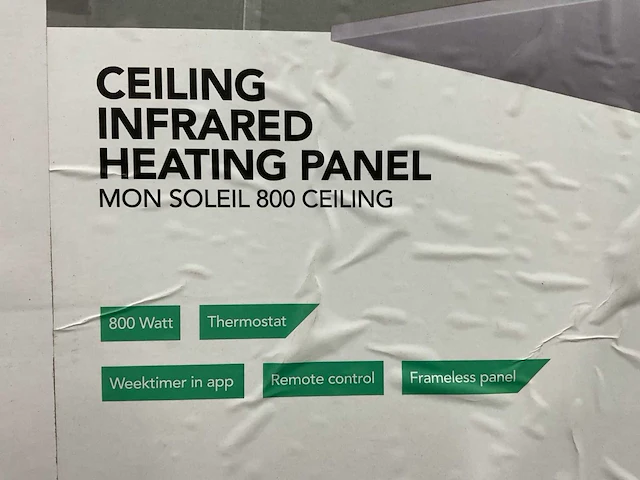 Eurom mon soleil 800 ceiling infrarood plafond paneel - afbeelding 7 van  8