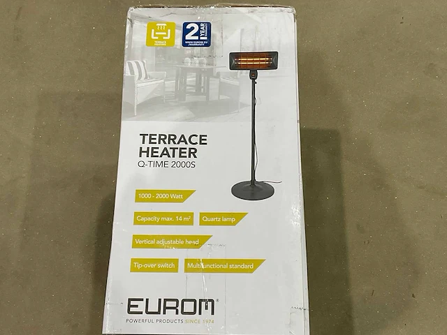 Eurom q-time 2000 s terrasverwarmer (4x) - afbeelding 7 van  7