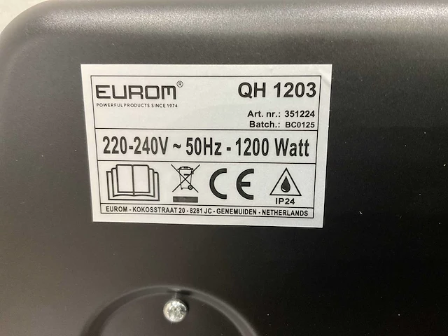 Eurom qh 1203 badkamer verwarming - afbeelding 7 van  7