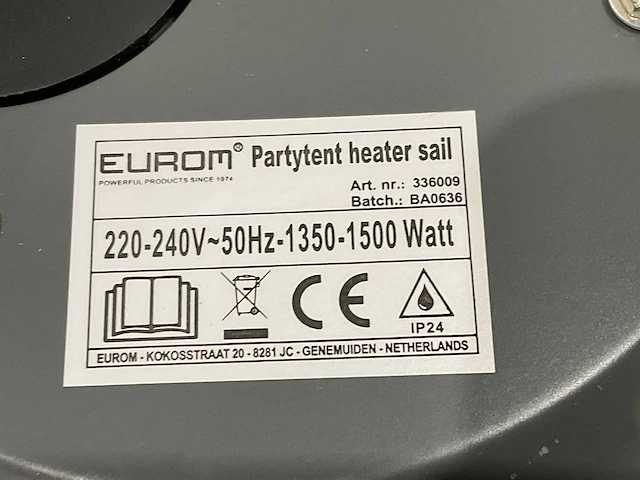 Eurom sail tent verwarming (4x) - afbeelding 6 van  6