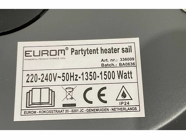 Eurom sail terras verwarming (2x) - afbeelding 4 van  4