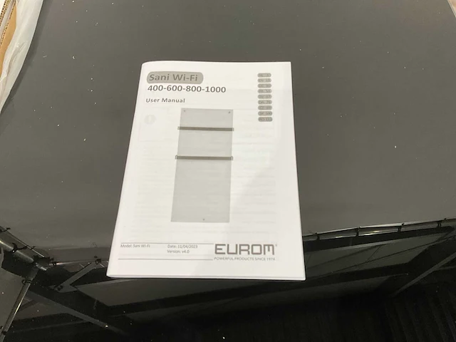 Eurom sani 400 wifi black infrarood paneel - afbeelding 5 van  5