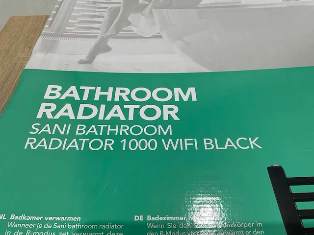 Eurom sani bathroom 1000 wifi black radiator - afbeelding 6 van  8