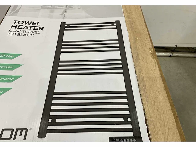 Eurom sano towel 750 black radiator - afbeelding 4 van  4