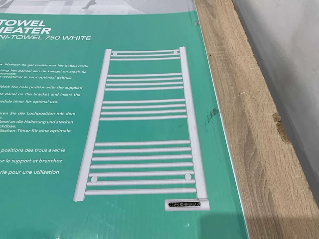 Eurom sano towel 750 white radiator - afbeelding 6 van  6