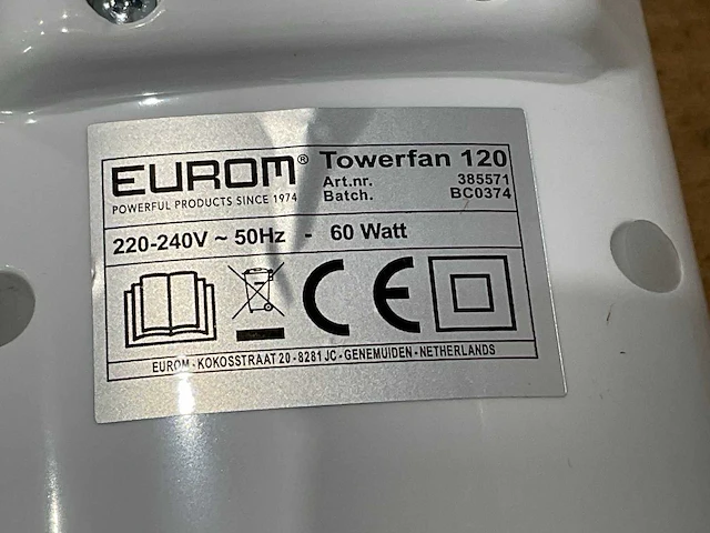Eurom towerfan 120 toren ventilator (2x) - afbeelding 8 van  9