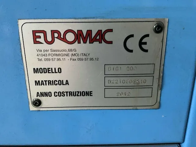 Euromac - buigmachine - 2012 - afbeelding 12 van  13