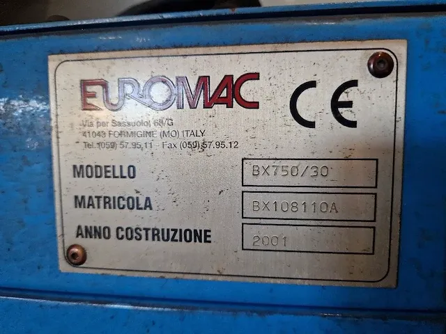 Euromac - bx 750 30 - pons-nibbelmachine - afbeelding 7 van  13