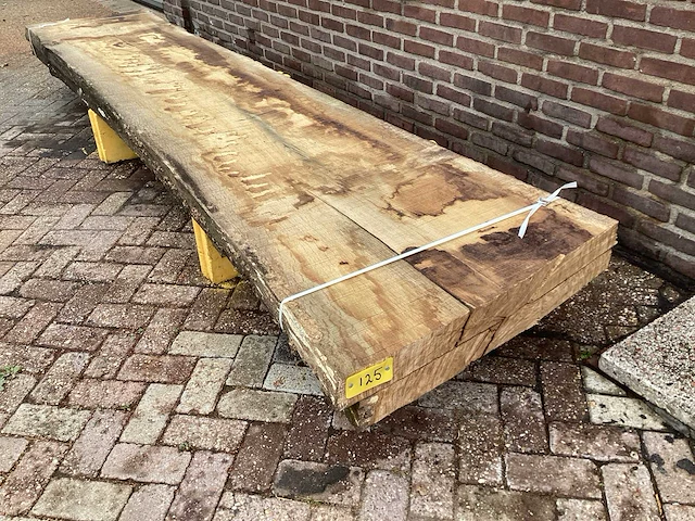 Europees eiken - 2018 gezaagd 170 x 850 x 3600 mm - schaaldeel (2x) - afbeelding 1 van  6