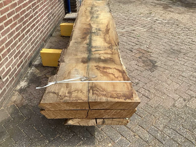 Europees eiken - 2018 gezaagd 290 x 770 x 3800 mm - schaaldeel (3x) - afbeelding 4 van  6