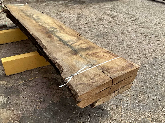Europees eiken - 2018 gezaagd 290 x 770 x 3800 mm - schaaldeel (3x) - afbeelding 5 van  6