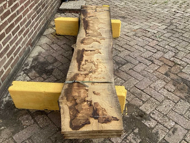 Europees eiken - 2019 gezaagd 90 x 470 x 2380 mm - schaaldeel (3x) - afbeelding 4 van  6