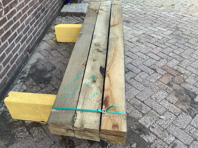 Europees eiken - 2021 gezaagd 170 x 510 x 2470 mm - planken (9x) - afbeelding 4 van  6