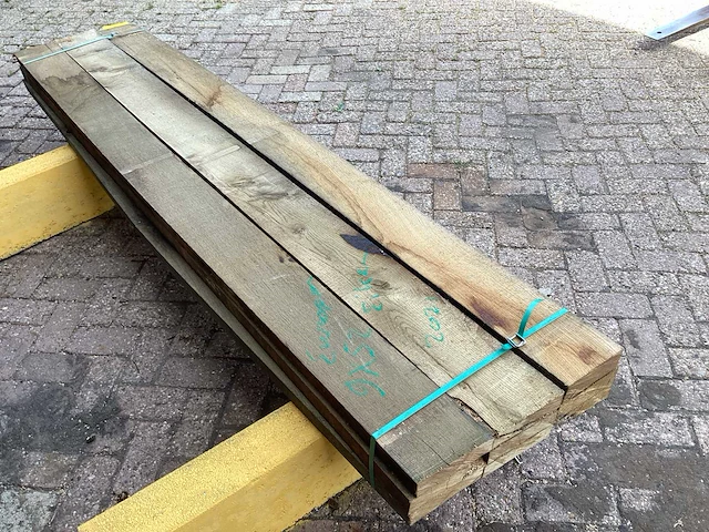 Europees eiken - 2021 gezaagd 170 x 510 x 2470 mm - planken (9x) - afbeelding 5 van  6