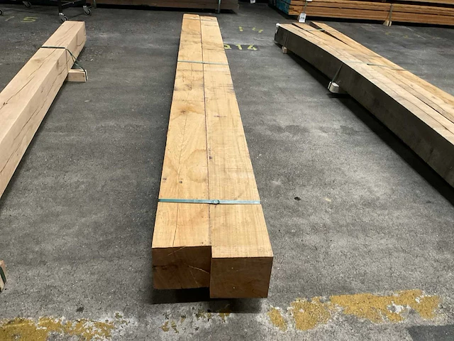 Europees eiken balken 150x150 mm (2x) - afbeelding 4 van  5