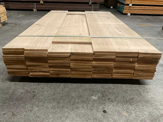 Europees eiken planken geschaafd 18x155 mm (89x) - afbeelding 2 van  5