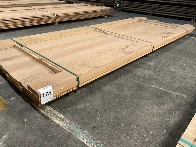 Europees eiken planken geschaafd 34 mm ca. 0,225 m³ - afbeelding 1 van  5