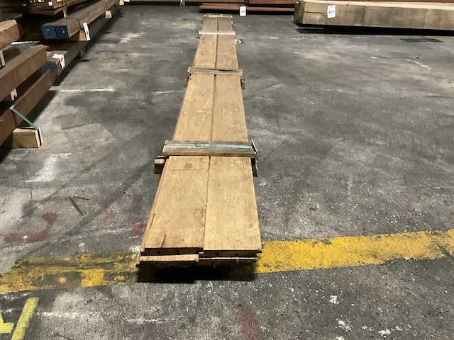 Europees eiken rhombus profiel geveldelen 20x140 mm (4x) - afbeelding 2 van  6