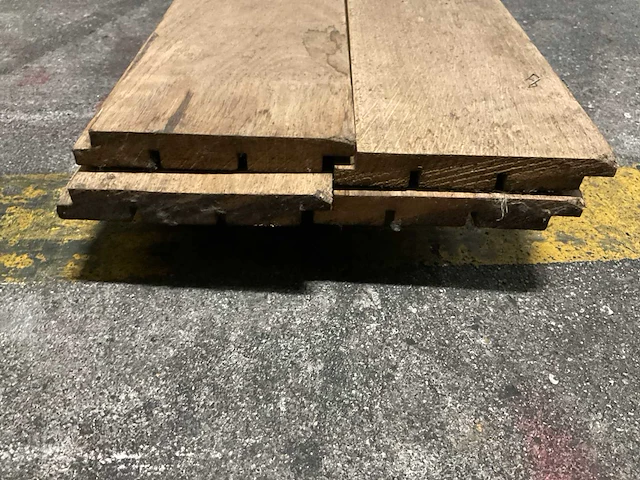 Europees eiken rhombus profiel geveldelen 20x140 mm (4x) - afbeelding 6 van  6