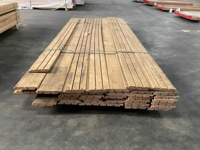 Europees eiken triple rhombus profiel geveldelen 20x140 mm (41x) - afbeelding 2 van  5