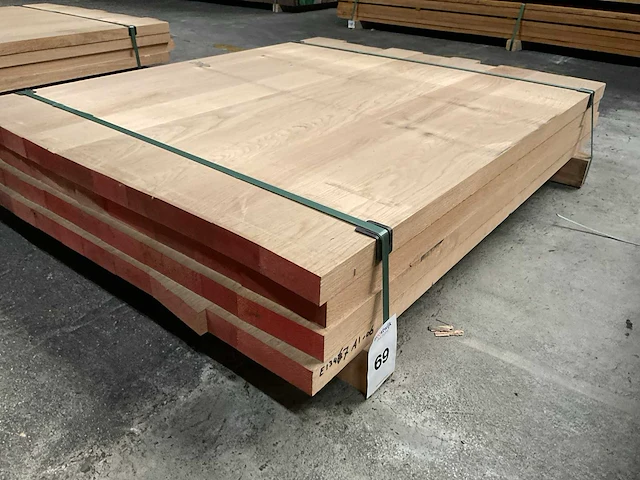 Europees eiken verlijmde panelen 40x1000 mm (4x) - afbeelding 1 van  5