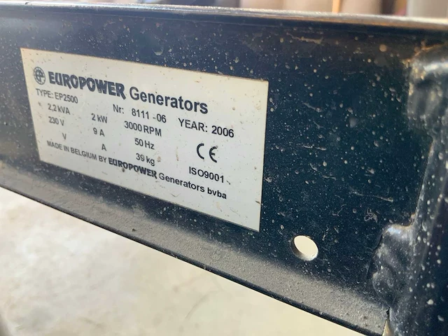 Europower ep2500 stroomaggregaat - afbeelding 5 van  5