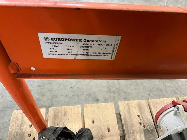 Europower ep6500t stroomgenerator - afbeelding 6 van  6