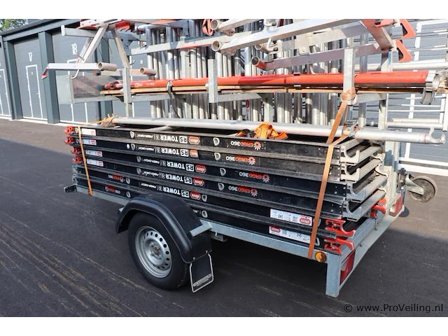 Euroscaffold rolsteiger op kar - 350x200x184 cm - afbeelding 5 van  9