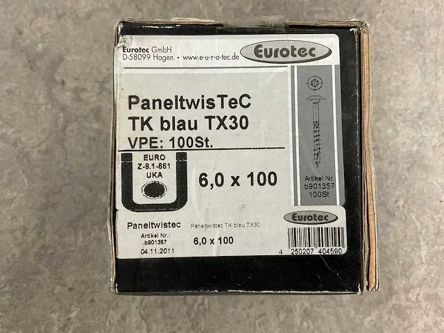 Eurotec - paneltwistec - tellerkopschroef ø6x100 mm (8x) - afbeelding 2 van  2