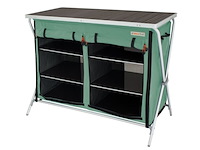 Eurotrail campingkast brocas 110 x 52 x 90 cm aluminium groen/zwart - afbeelding 1 van  3