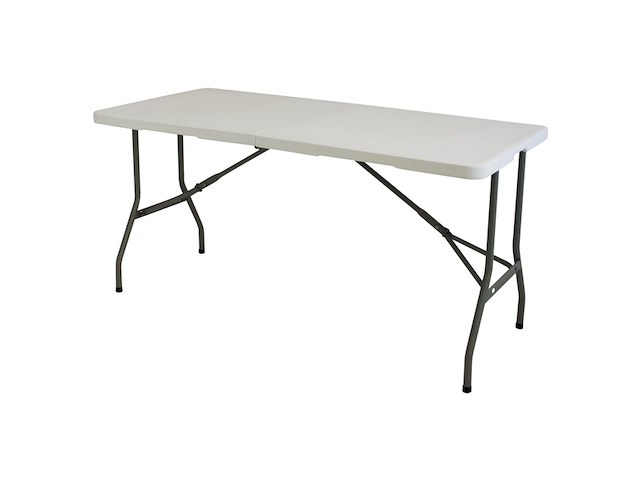 Eurotrail pavilion s - campingtafel - 152 x 71 cm - wit - afbeelding 1 van  6