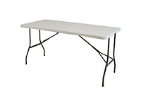 Eurotrail pavilion s - campingtafel - 152 x 71 cm - wit - afbeelding 1 van  6