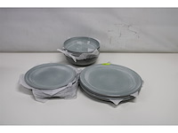 Eurotrail servies set altea 16-delig grijs melamine - afbeelding 1 van  2