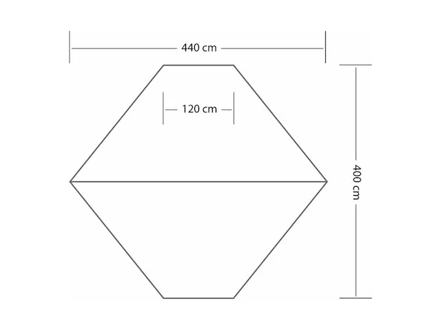 Eurotrail tarp 5 wing btc 440 x 400 cm beige - afbeelding 2 van  2