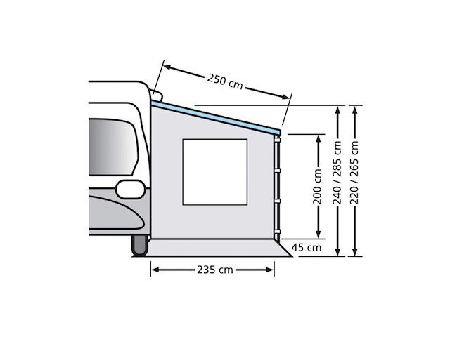 Eurotrail universele zijwand raam 220 - afbeelding 2 van  2