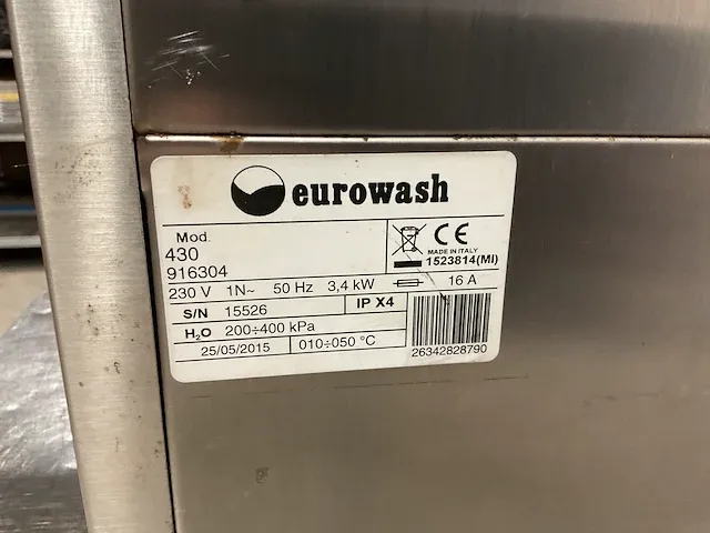 Eurowash 430 vaatwasmachine - afbeelding 4 van  5
