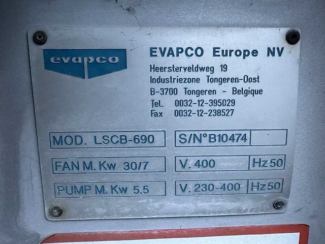 Evapco - lscb-690 - verdampings condensor - afbeelding 7 van  7