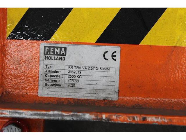 Evenaar rema kr tra va 2,5t, bouwjaar 2020, breedte 332 cm - afbeelding 3 van  3